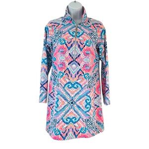 Lilly Pulitzer Skipper UPF 50 Solar Opposite Popover French Terry Dress Size S